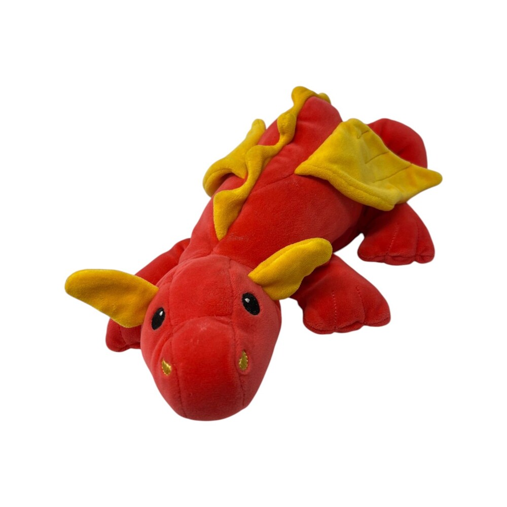 Manhattan Toy Company Plush 12" Red Yellow Dragon Solid Floppy